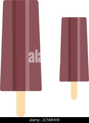 Popsicle icon on white background - vector illustration. Stock Vector
