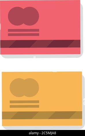 Simple design of credit cards Stock Vector