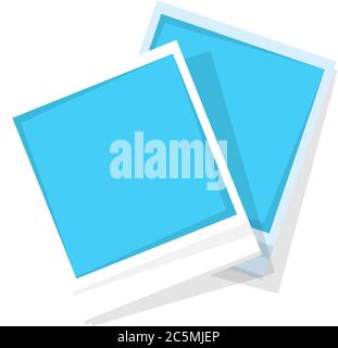 Photo frame with sticky tape on isolate background. Good template, blank for photo or image  Stock Vector