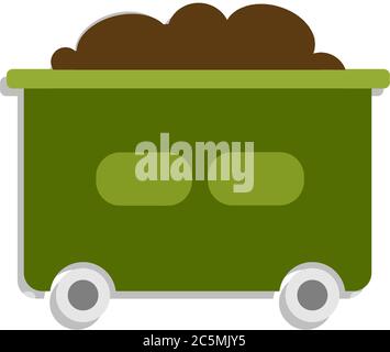 Garbage city cart icon. Simple illustration of garbage city cart vector icon for web design and other isolated on white background. Stock Vector