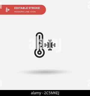 Cold Simple vector icon. Illustration symbol design template for web mobile UI element. Perfect color modern pictogram on editable stroke. Cold icons for your business project Stock Vector