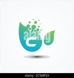 Leaf vector design with C letter symbol design minimalist. C letter for your best business symbol. Vector illustration EPS.8 EPS.10 Stock Vector