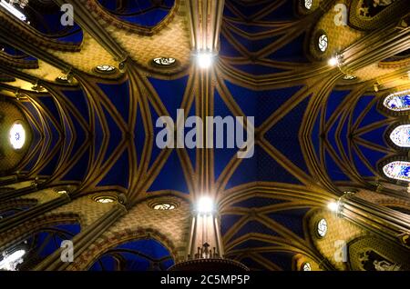 Beautiful blue ceiling with stars in the XIX century church of Santa Giulia  in Turin (Piedmont, Italy Stock Photo - Alamy