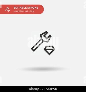 Repair Simple vector icon. Illustration symbol design template for web mobile UI element. Perfect color modern pictogram on editable stroke. Repair icons for your business project Stock Vector