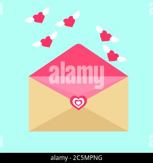 cute heart with wings isolated icon Stock Vector Image & Art - Alamy