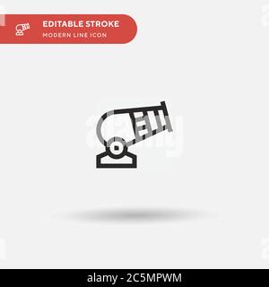 Cannon Simple vector icon. Illustration symbol design template for web mobile UI element. Perfect color modern pictogram on editable stroke. Cannon icons for your business project Stock Vector