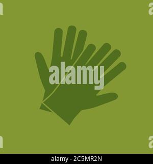 Construction gloves icon. Glove icon. Dish wash gloves. Stock Vector