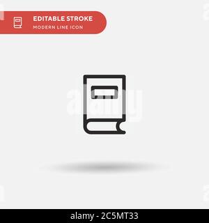 Book Simple vector icon. Illustration symbol design template for web mobile UI element. Perfect color modern pictogram on editable stroke. Book icons for your business project Stock Vector