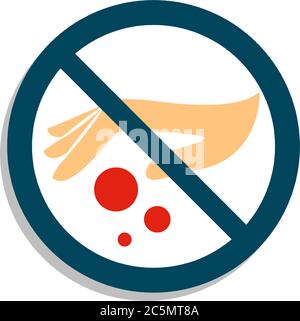 No littering sign in white background. Stock Vector