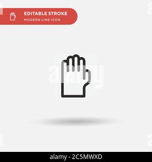 Gloves Simple vector icon. Illustration symbol design template for web mobile UI element. Perfect color modern pictogram on editable stroke. Gloves icons for your business project Stock Vector