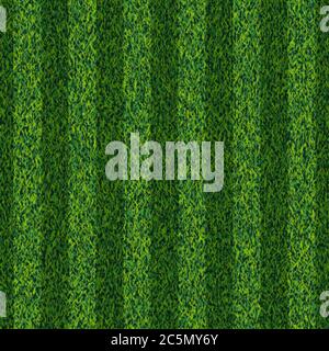 Soccer, football stripe field backdrop. Grass seamless realistic texture. Vector abstract nature illustration. Green lawn stadium background Stock Vector