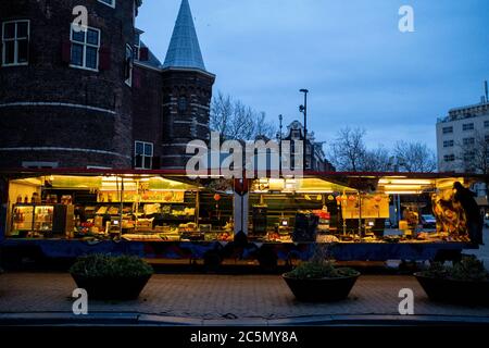 Amsterdam. Situation of the Netherlands in relation to the coronavirus where the majority of businesses are firm and security measures have been taken Stock Photo