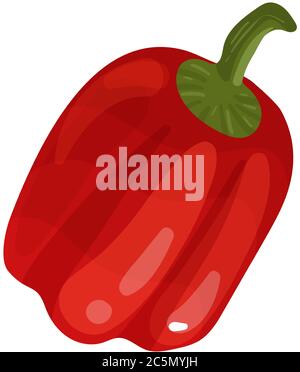 Red bell peppers. Vector illustration. Stock Vector