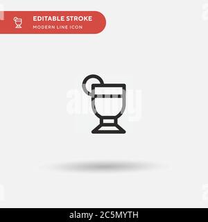 Pisco Sour Simple vector icon. Illustration symbol design template for web mobile UI element. Perfect color modern pictogram on editable stroke. Pisco Sour icons for your business project Stock Vector