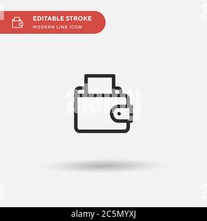 Wallet Simple vector icon. Illustration symbol design template for web mobile UI element. Perfect color modern pictogram on editable stroke. Wallet icons for your business project Stock Vector