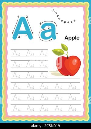 Letter A is for apple . ABC game for kids. Alphabet coloring page ...