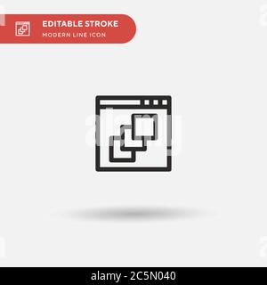 Layers Simple vector icon. Illustration symbol design template for web mobile UI element. Perfect color modern pictogram on editable stroke. Layers icons for your business project Stock Vector