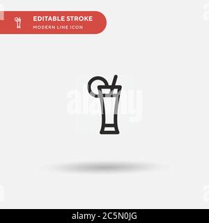 Bloody Mary Simple vector icon. Illustration symbol design template for web mobile UI element. Perfect color modern pictogram on editable stroke. Bloody Mary icons for your business project Stock Vector