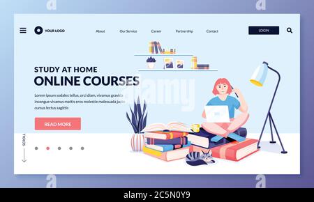 online education laptop cartoon Stock Vector Image & Art - Alamy