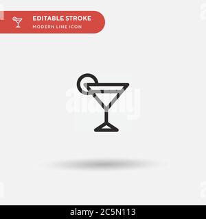 Gimlet Simple vector icon. Illustration symbol design template for web mobile UI element. Perfect color modern pictogram on editable stroke. Gimlet icons for your business project Stock Vector