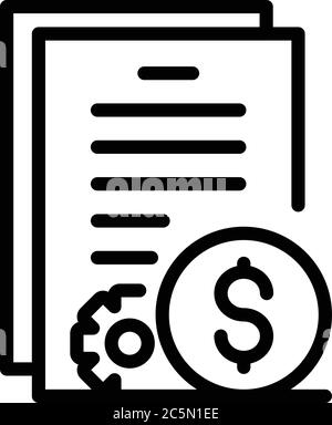 Money papers icon, outline style Stock Vector Image & Art - Alamy