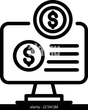 Broker monitor icon, outline style Stock Vector Image & Art - Alamy