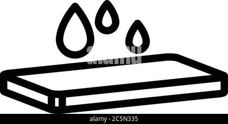 Water protection glass phone icon, outline style Stock Vector