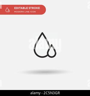 Water Drops Simple vector icon. Illustration symbol design template for web mobile UI element. Perfect color modern pictogram on editable stroke. Water Drops icons for your business project Stock Vector