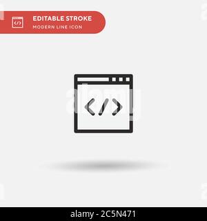 Html Simple vector icon. Illustration symbol design template for web mobile UI element. Perfect color modern pictogram on editable stroke. Html icons for your business project Stock Vector