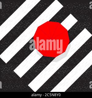 Crosswalk top view vector illustration background icon Stock Vector
