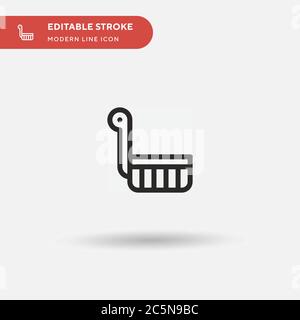 Sauna Simple vector icon. Illustration symbol design template for web mobile UI element. Perfect color modern pictogram on editable stroke. Sauna icons for your business project Stock Vector