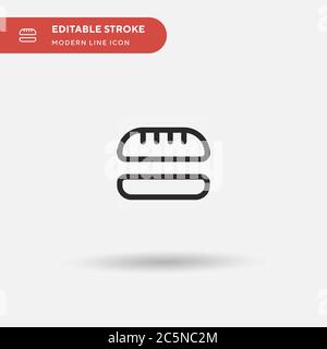 Hamburger Simple vector icon. Illustration symbol design template for web mobile UI element. Perfect color modern pictogram on editable stroke. Hamburger icons for your business project Stock Vector