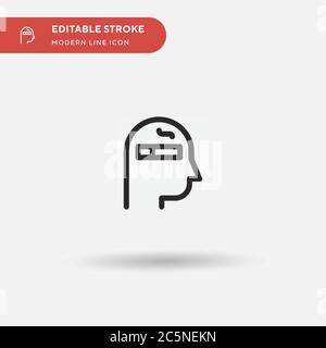 Smoking Simple vector icon. Illustration symbol design template for web mobile UI element. Perfect color modern pictogram on editable stroke. Smoking icons for your business project Stock Vector