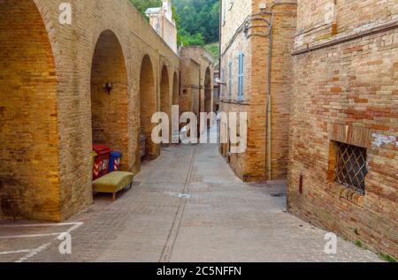Urbino, Italy - June 24, 2017: Houses in the medieval town Urbino, Italy Stock Photo