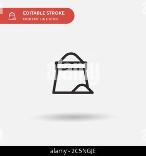 Flour Simple vector icon. Illustration symbol design template for web mobile UI element. Perfect color modern pictogram on editable stroke. Flour icons for your business project Stock Vector