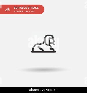 Sphinx Simple vector icon. Illustration symbol design template for web mobile UI element. Perfect color modern pictogram on editable stroke. Sphinx icons for your business project Stock Vector