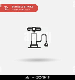 Air Pump Simple vector icon. Illustration symbol design template for web mobile UI element. Perfect color modern pictogram on editable stroke. Air Pump icons for your business project Stock Vector