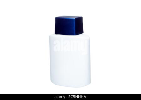 Download Empty Plastic And Glass Bottle With Cap And Pump With Black Label Isolated On White Background Pharmaceutical Products Bottle Packaging Stock Photo Alamy