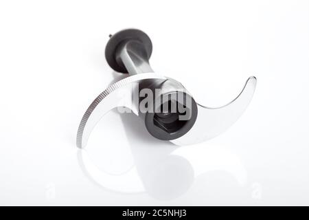 sharp blade for a blender, nozzle for grinding food on a white background. Stock Photo