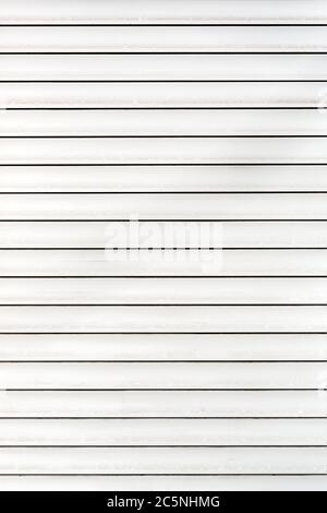 Rolling shutter horizontal white color close-up. Stock Photo
