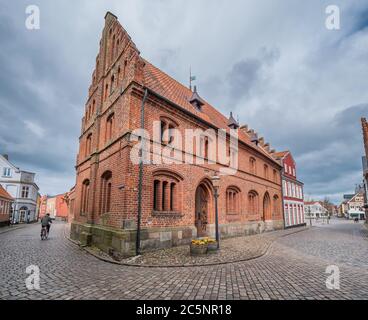 The old town hall in Medeival city of Ribe, Denmark Stock Photo