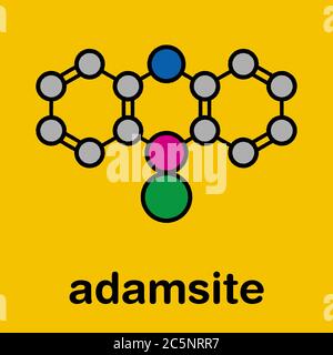 Adamsite or DM riot control agent. Stylized skeletal formula (chemical ...