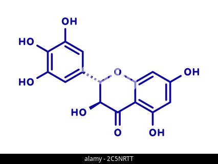 Dihydromyricetin (ampelopsin) Herbal Drug Molecule. Stylized Skeletal ...