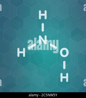 Hydroxylamine molecule. Skeletal formula. Stock Photo