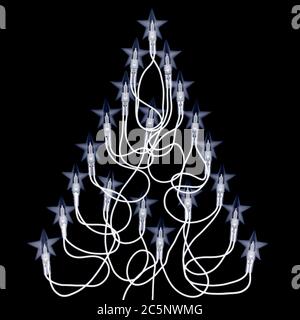 Star-shaped lights, X-ray. Stock Photo