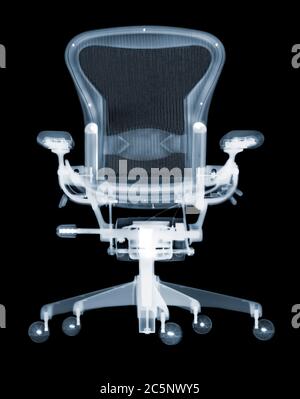 Office chair, X-ray. Stock Photo