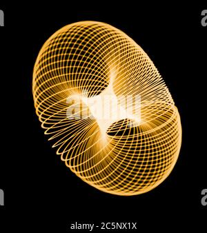 Spiral patterned object, X-ray. Stock Photo