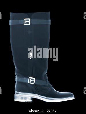 Boot, coloured X-ray. Stock Photo