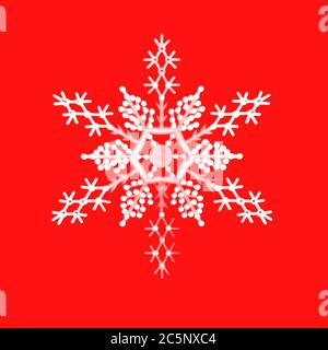 Snowflake decoration, coloured X-ray. Stock Photo
