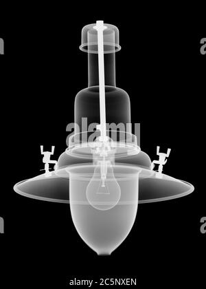 Hanging lamp, X-ray. Stock Photo